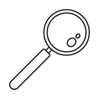 Find solution magnify glass icon, outline style vector