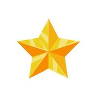 golden star vector isolated on white background