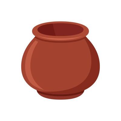 Olla de barro, ilustración, vector sobre fondo blanco. 13733235 Vector en  Vecteezy