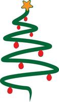 árbol de navidad decorado vector