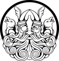 mythological Scandinavian god Odin vector