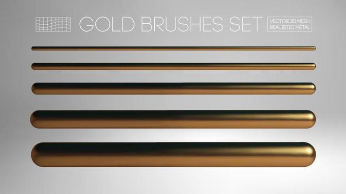Gold brush mesh isolated. Gold texture abstract art template festive decoration.