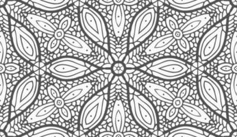 Retro abstract seamless vector pattern on white backdrop. Vector stripe pattern decorative print concept. Floral seamless abstract art background vector.