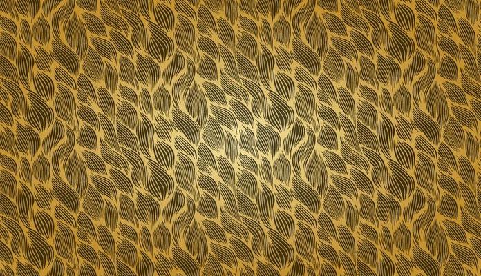 Gold lace seamless pattern. Retro gold pattern simple line style. Golden smooth wave background vector illustration.