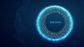 Big data technology background. Binary code algorithms deep learning. Virtual reality analysis. Data science learning machine. Artificial intelligence data research and automation. vector