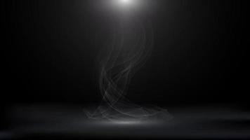 Black studio room wall background with spotlight and smoke empty space vector