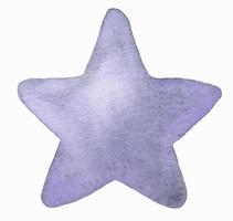 A purple watercolor star painted by hand. Cute star for the nursery vector