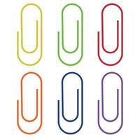 Abstract set with a set of colorful paper clips on a transparent background. Set of education illustrations. Modern abstract transparent background. vector