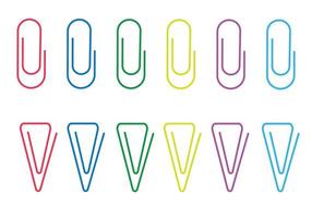 Abstract set with a set of colorful paper clips on a transparent background. Set of education illustrations. Modern abstract transparent background. vector