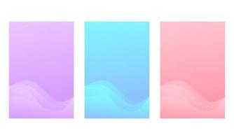 Set of Abstract wave background for poster, flyer etc vector