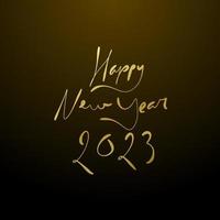 Happy new year 2023. Stylish elegant black background vector