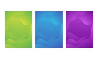 Set of Abstract wave background for poster, flyer etc vector