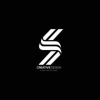Creative letter S line art logo vector