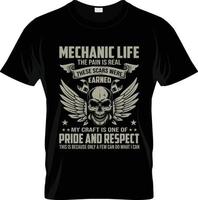 diseño de camisetas mecánicas, eslogan de camisetas mecánicas y diseño de ropa, tipografía mecánica, vector mecánico, ilustración mecánica