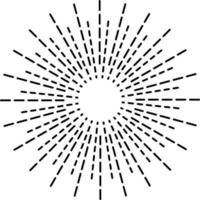 Rays on white background. Sun rays drawn symbol. Sunlight linear sign. flat style. vector