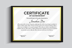 Creative Modern certificate of achievement template Design vector