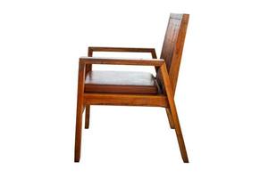 Wooden arm chair isolated. photo