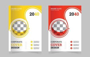 Corporate business book cover design template in a4 set or can be used to annual report, magazine, flyer, poster, banner, portfolio, company profile, website, brochure cover vector