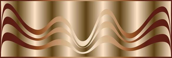 abstraction metal bronze waves background vector