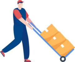 warehouse worker. Delivery man. illustration png