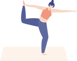 persoon aan het doen yoga. illustratie PNG