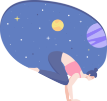 person doing yoga. illustration png