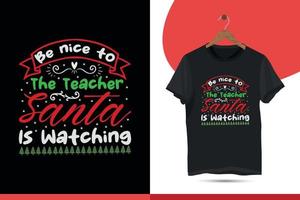 Christmas typography t-shirt design for ugly sweater Xmas party. Holiday decor with Xmas tree, Santa, gingerbread texts, and ornaments. print, vector illustration background.