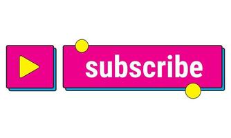 Subscribe button for social media. Subscribe to video channels, blogs and newsletters. Eps10 Vector