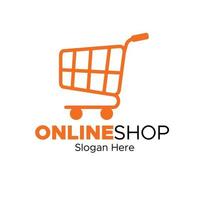 shopping chart logo vector design