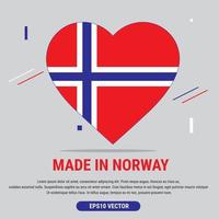 Made in Norway. Vector design of love symbols. Eps10 Vector Illustratio