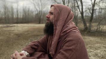 Religious, Spiritual Man, Jesus, Meditating, Fasting Praying video