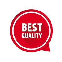 Best quality banner design. Best quality icon with round ribbon. Vector illustration.