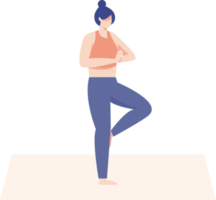 persoon aan het doen yoga. illustratie PNG