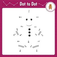 Connect the dots. Cookie. Dot to dot educational game. Coloring book for preschool kids activity worksheet. vector