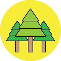 Pine Tree Filled Icon vector