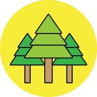 Pine Tree Filled Icon vector