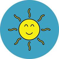 Sun filled Icon vector