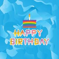 happy birthday gift card or invitation background design vector illustration