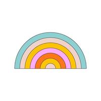 Rainbow in a psychedelic style vector
