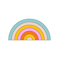 Rainbow in a psychedelic style vector