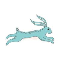 Running rabbit illustration vector