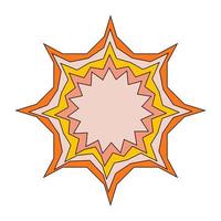 Abstract star in a psychedelic style vector