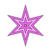 Star in a psychedelic style vector