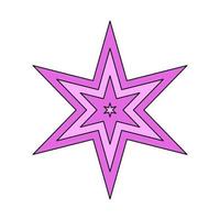 Star in a psychedelic style vector