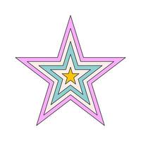 Star in a psychedelic style vector
