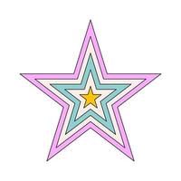 Star in a psychedelic style vector