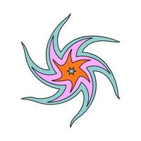 Abstract star in a psychedelic style vector