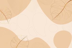 Gold palm leaf background vector