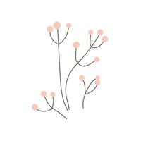 Set of loose flowers vector