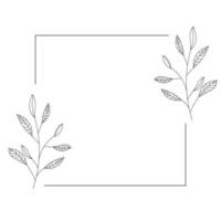 Botanical leafes frame. Vector Illustration. Frames, Circles